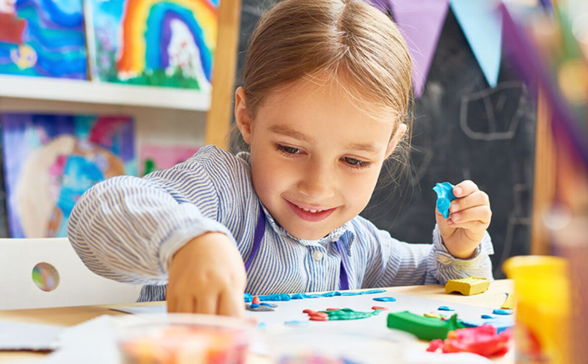 Preschool Girl Painting