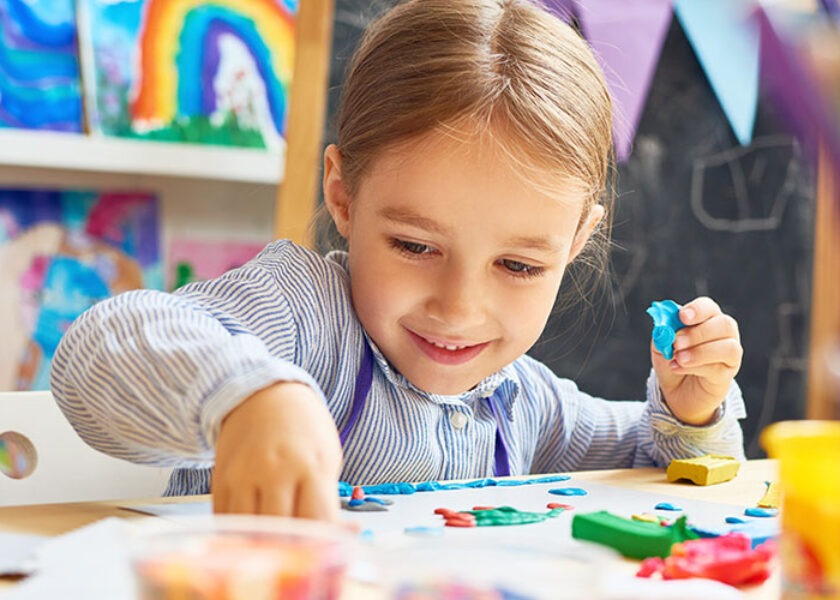 Preschool Girl Painting
