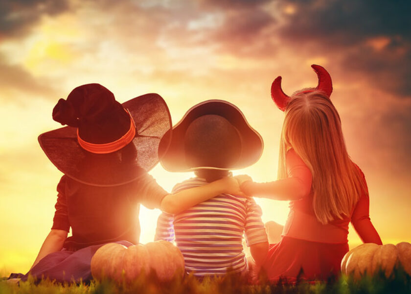 Children at Halloween