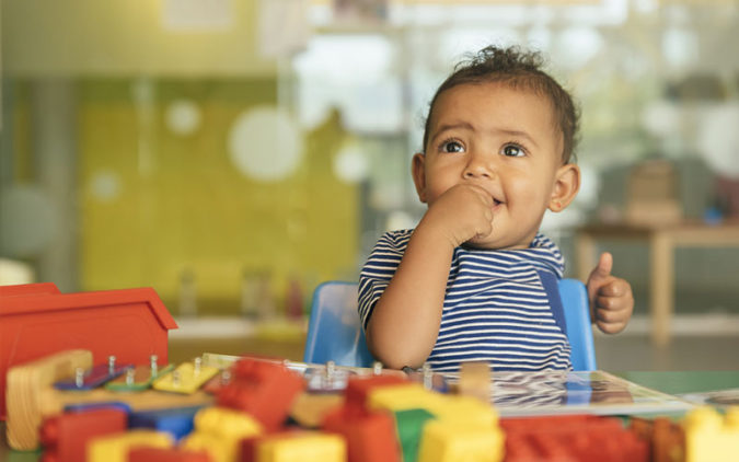 Toddler Playing at Child Care