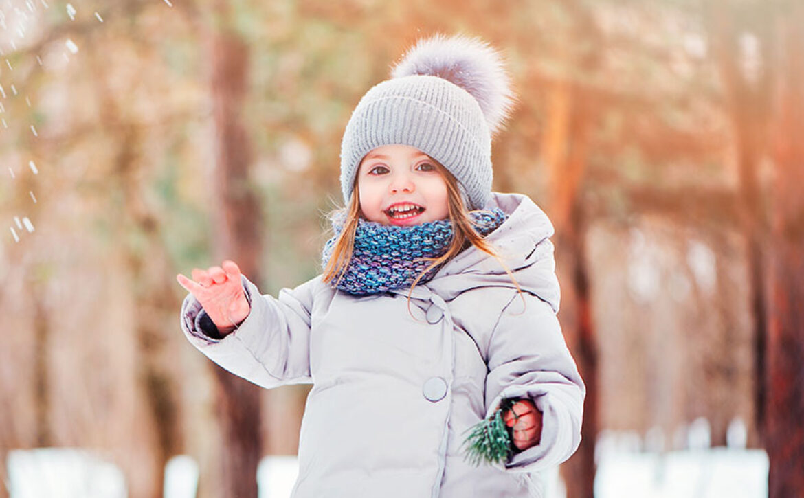 Preschool Girl Outside Cold Weather