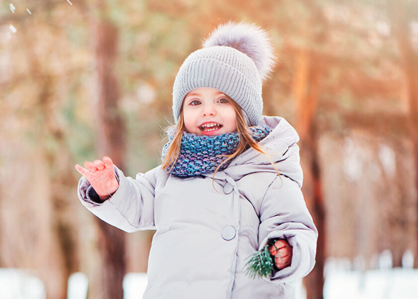 Preschool Girl Outside Cold Weather