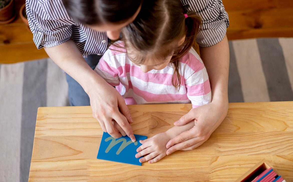 Preschool Student Learning Vocabulary