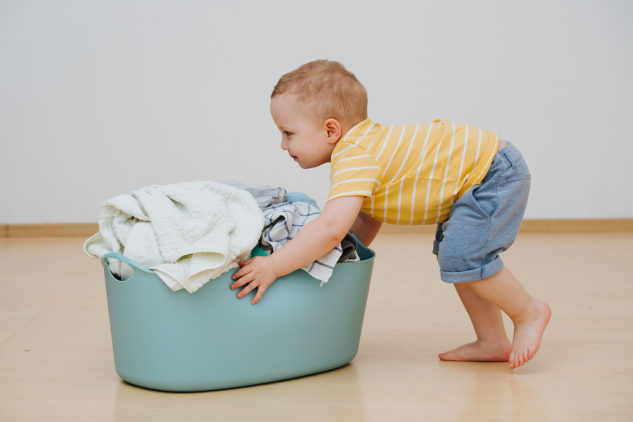 Toddler Helping With Household Chores