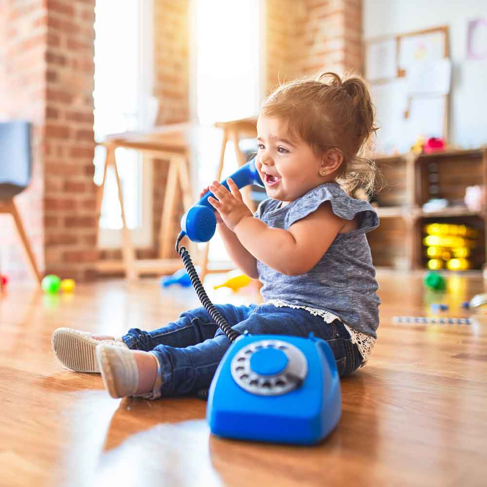 Toddler on the Phone