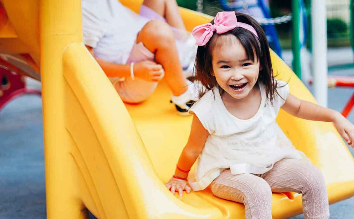 Toddler Playing Outside