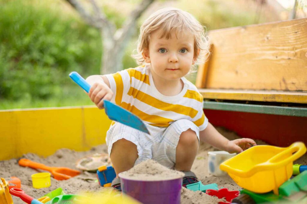 Toddler Playing Outside