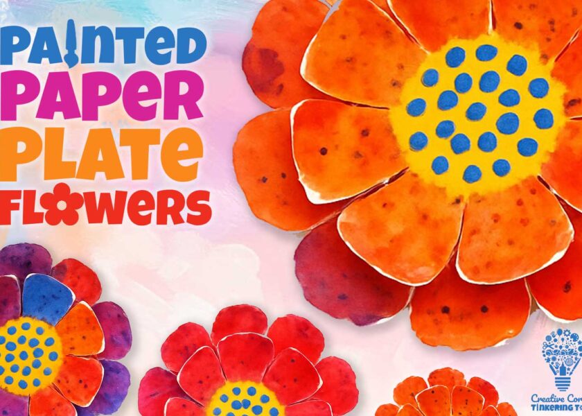 Tinkering Tots Painted Paper Plate Flowers